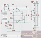 Замок врезной сувальдный ЗВ 3.8 (левый, без тяг) ReX Эльбор