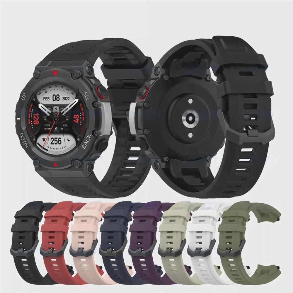 Силиконовый браслет для смарт-часов Amazfit T Rex 2, Сменный Оригинальный ремешок Correa, браслет Для часов Huami T-Rex 2, ремешок для часов-0