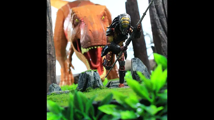 Hiya Toys 1:18th Scale Predator vs Mattel Jurassic World T-Rex, Critique & Excelling at Execution!