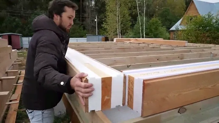 We built a house out of warm wood. Step by step construction process