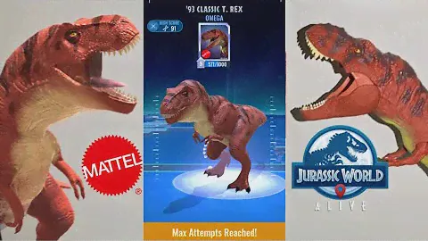 ‘93 CLASSIC T. REX DARTING & UNLOCKING!!! | Jurassic World Alive Update 3.1 | Omega Zone 3 Dinosaur