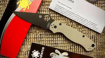 Spyderco Paramilitary 2 Tan G-10 Black CPM-20CV Exclusive