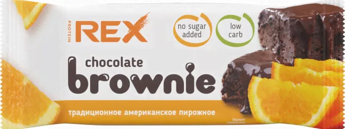 Пирожное ProteinRex протеиновое Брауни Апельсин 50г