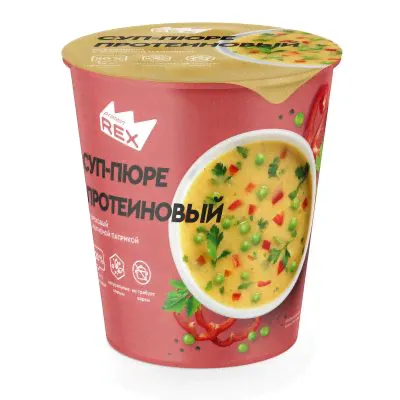 Суп-пюре гороховый с копченой паприкой протеиновый 25 г ProteinRex