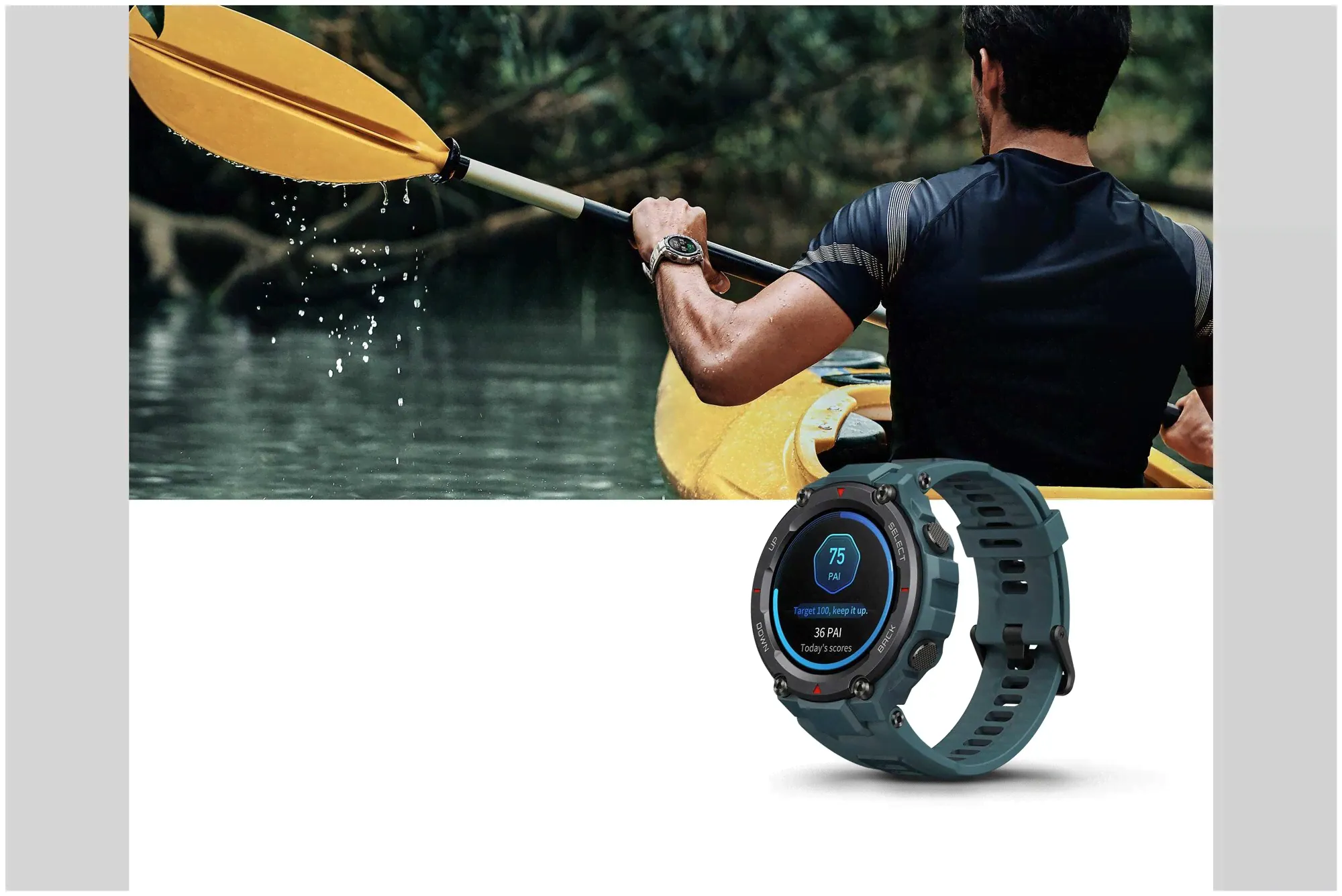 Xiaomi Умные часы Amazfit A2013 T-Rex Pro Steel Blue носимый гаджет-2
