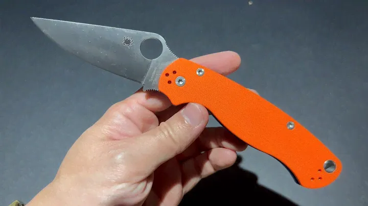 SPYDERCO PARAMILITARY 2 CPM REX 45 ORANGE BLUE / ยืม ส้มฟ้า Cutlery Shoppe Exclusive
