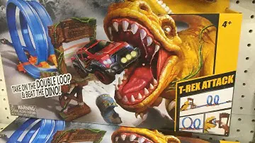 Off The Pegs: T-Rex Attack dinosaur play set by Zuru Toys plus Metal Machines singles in-store video