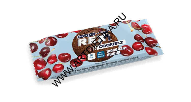 Печенье протеиновое Protein REX Шоколад-Вишня 50 г/12-0