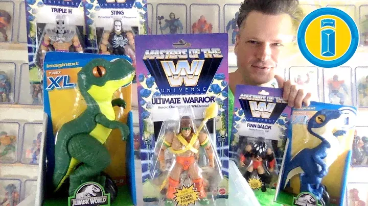 IMAGINEXT XL JURASSIC WORLD vs MASTERS OF THE WWE UNIVERSE FISHER PRICE DINOSAUR UNBOXING TOY REVIEW