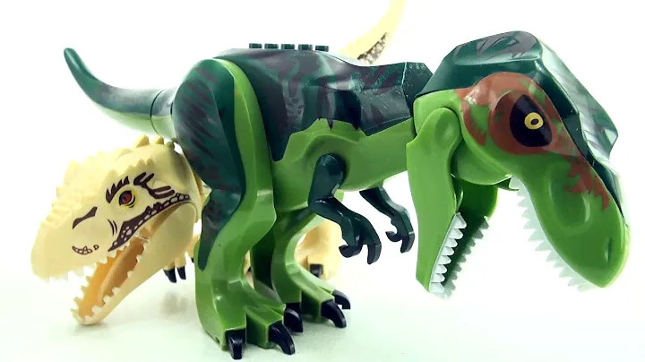 Green Tyrannosaurus Rex - Lego compatible Jurassic World Dinosaurs - T-Rex Indominus Rex