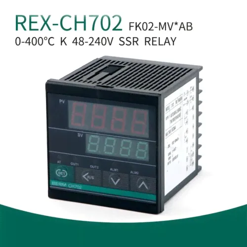 REX-CH702FK02-MV*ABN Temperature Controller Digital Display 0-400℃ K Type SSR/Relay Output-0