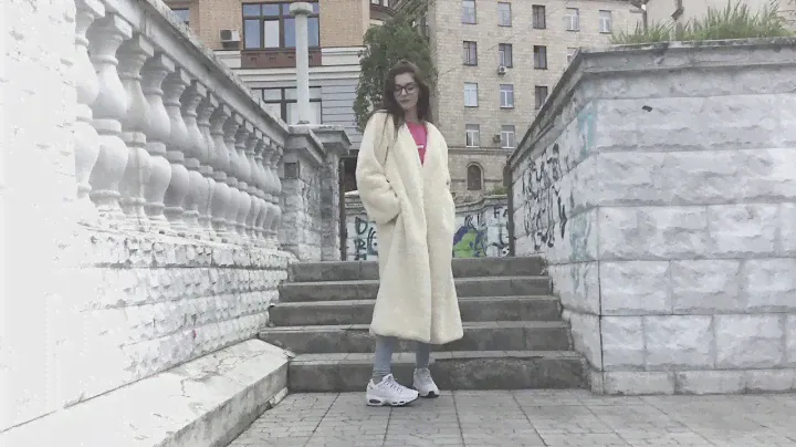 Меховое манто "кролик рекс"