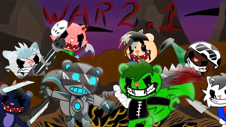 la guerra 2 ( parte 1 )  MECHA SPLENDID vs REX  htf amnesia fanmade
