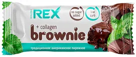 Пирожное Protein Rex протеиновое Брауни 50г Мятный с коллагеном
