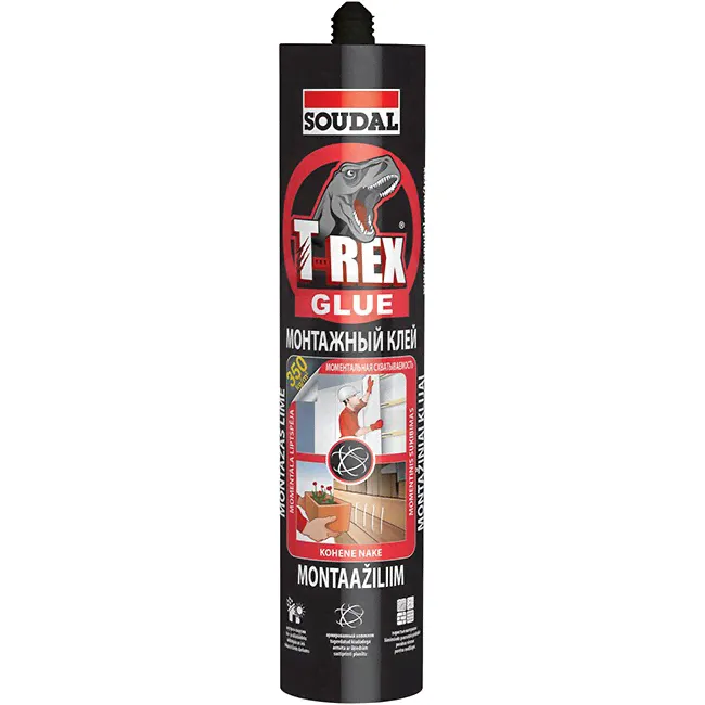 Монтажный клей "T-REX" моментальная схватываемость 380гр Soudal 134923