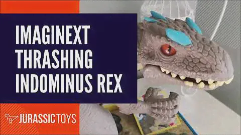 In box look at the new Jurassic World Thrashing Indominus Rex from Imaginext.